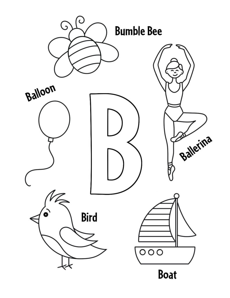 Letter B Coloring Page