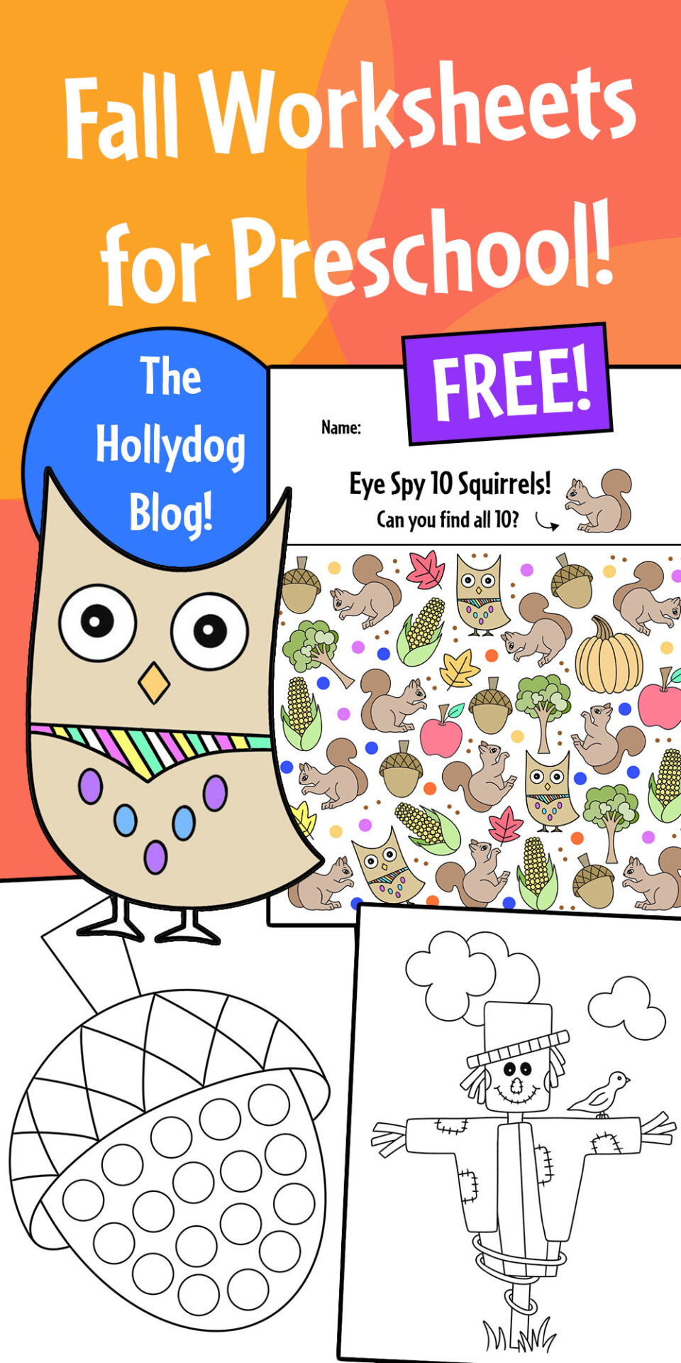 Free Fall Worksheets for Preschool! ⋆ The Hollydog Blog