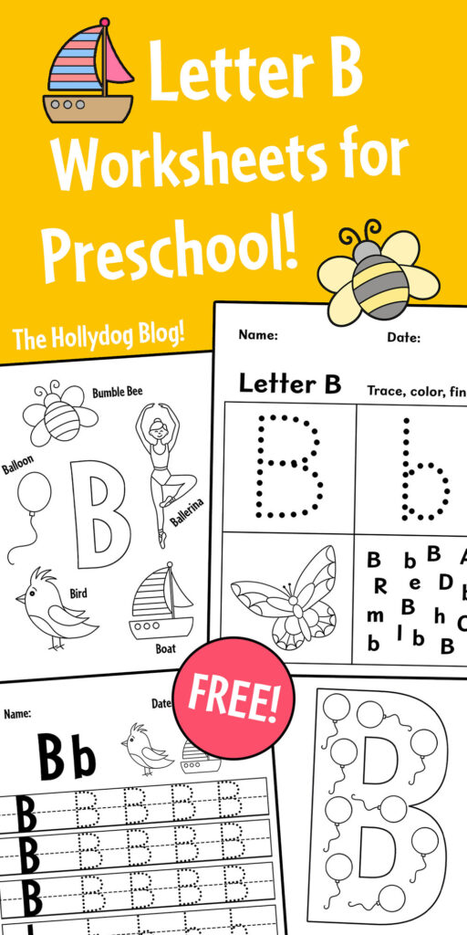 Free Letter B Worksheets for Preschool!