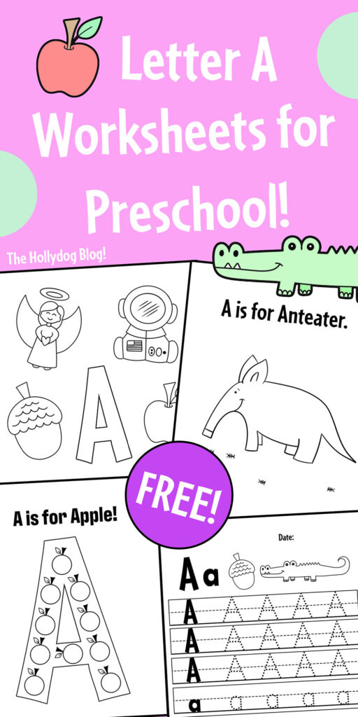 Free Letter A Worksheets for Preschool