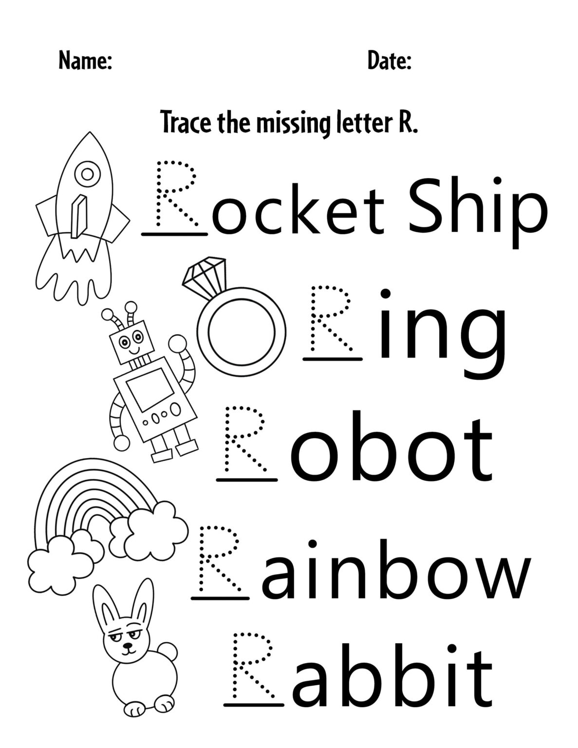 Free Printable Letter R Worksheets for Preschool ⋆ The Hollydog Blog