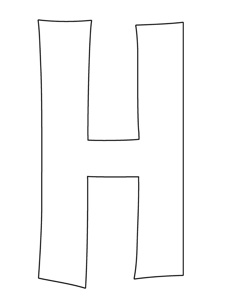 Letter H Template
