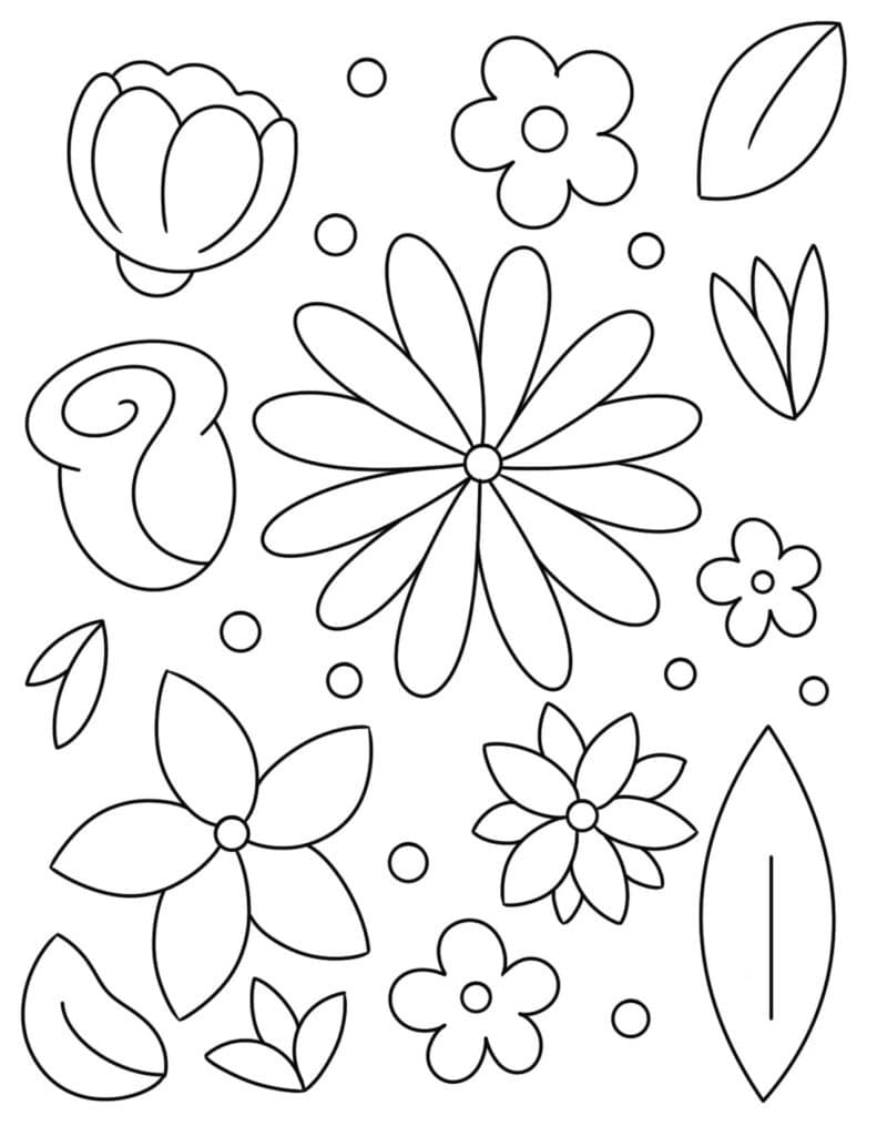 Cute Flower Coloring Page