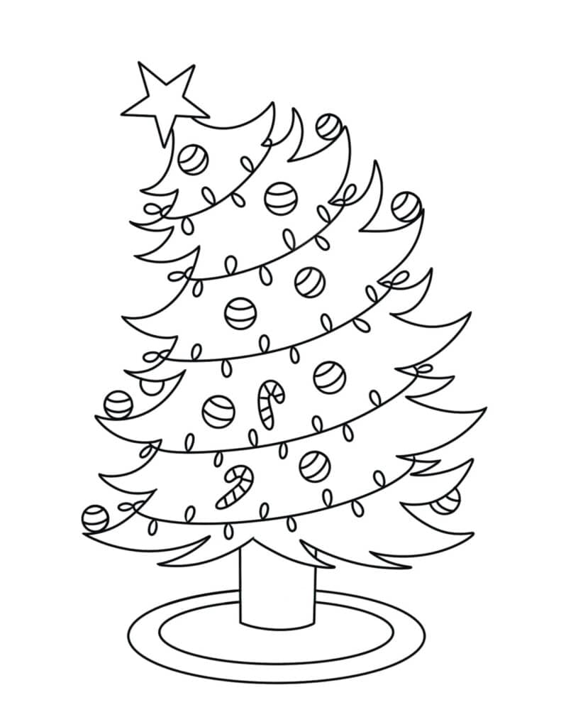 Christmas Tree Coloring Page, Free Christmas Coloring Pages