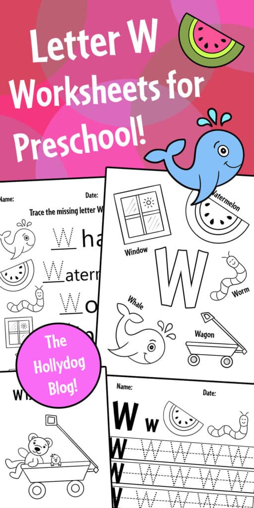 Free Letter W Worksheets for Preschool