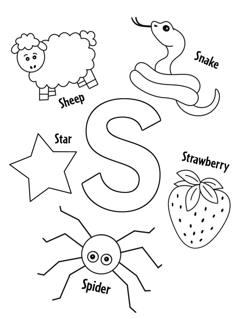 Letter S Coloring Pages Letter S Coloring Pages