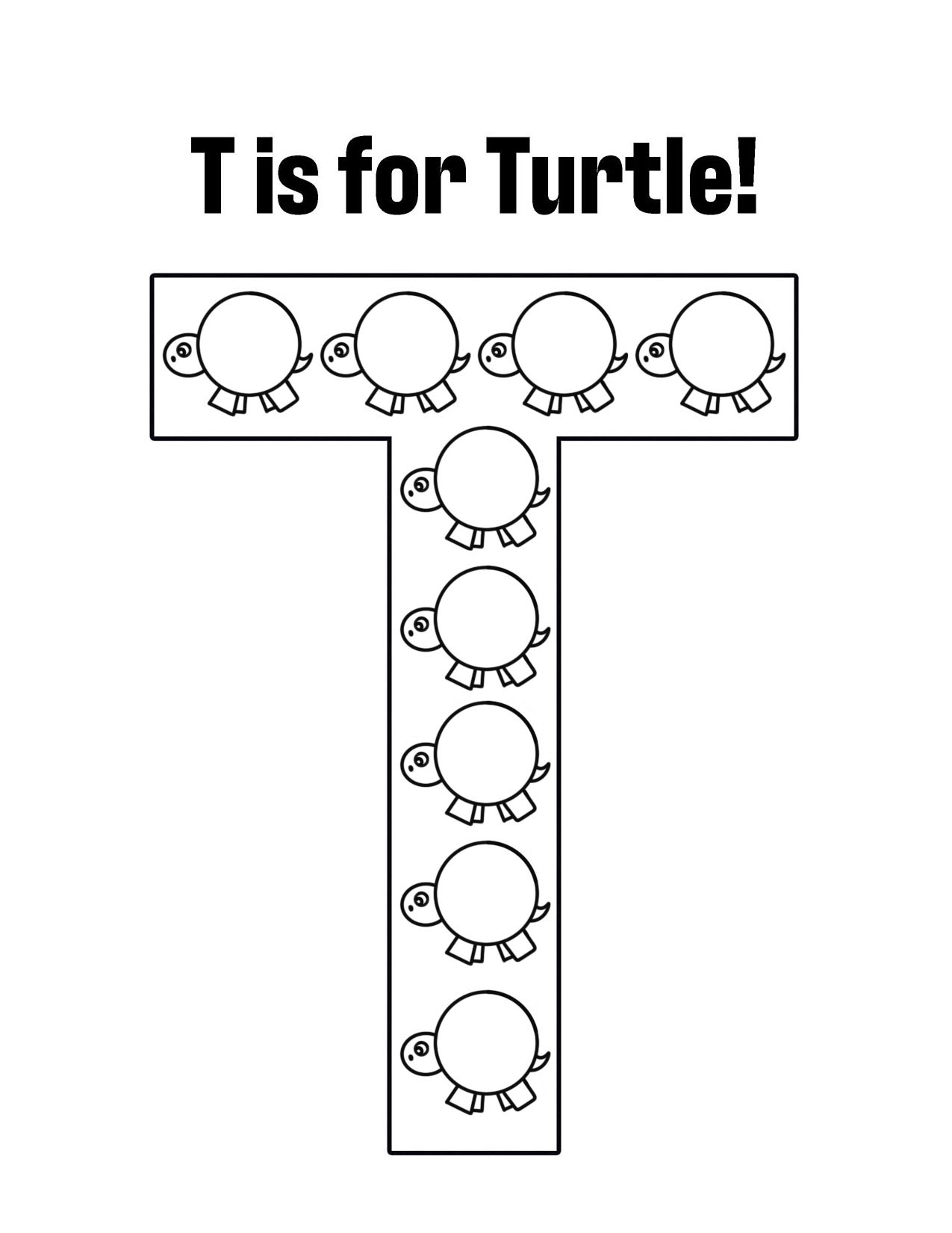 FREE Letter T Worksheets for Preschool ⋆ The Hollydog Blog