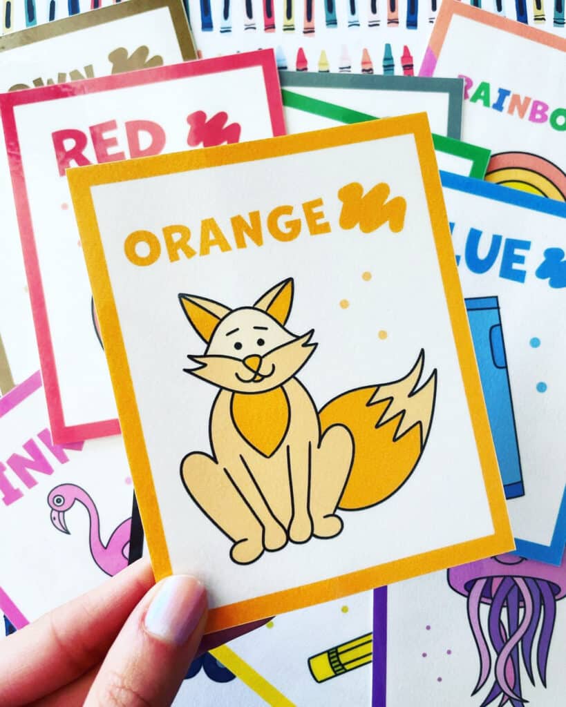color flashcards for preschool, Free Color Worksheets for Preschool