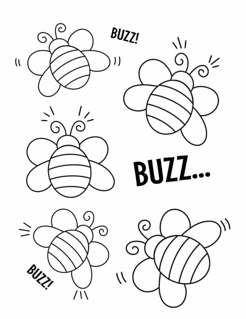 Bumble Bee "Buzz" Coloring Page