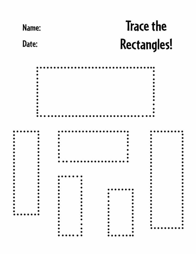 Rectangle Tracing Sheet