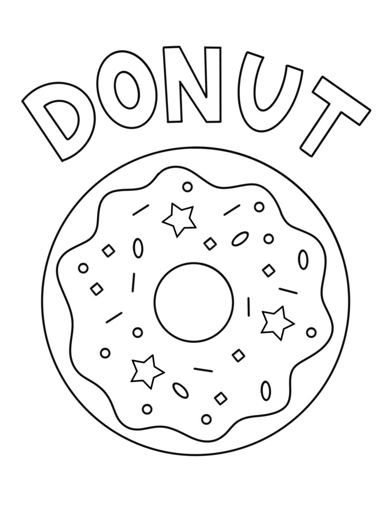 Giant Donut Coloring Page