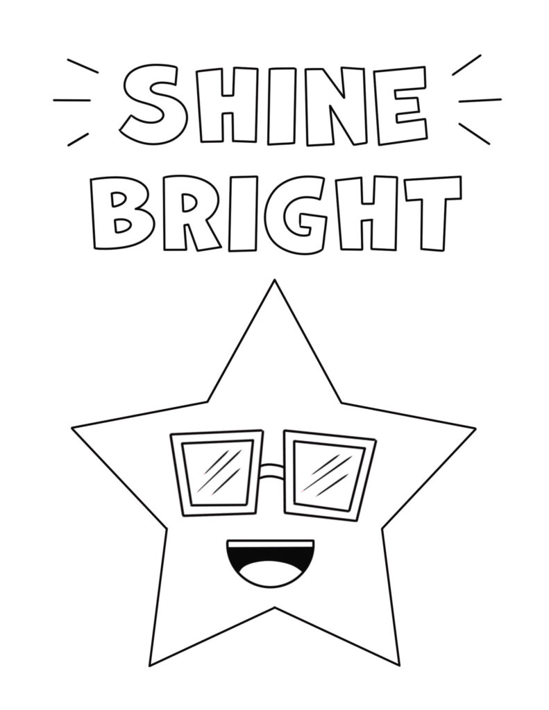 Shine Bright Coloring Page
