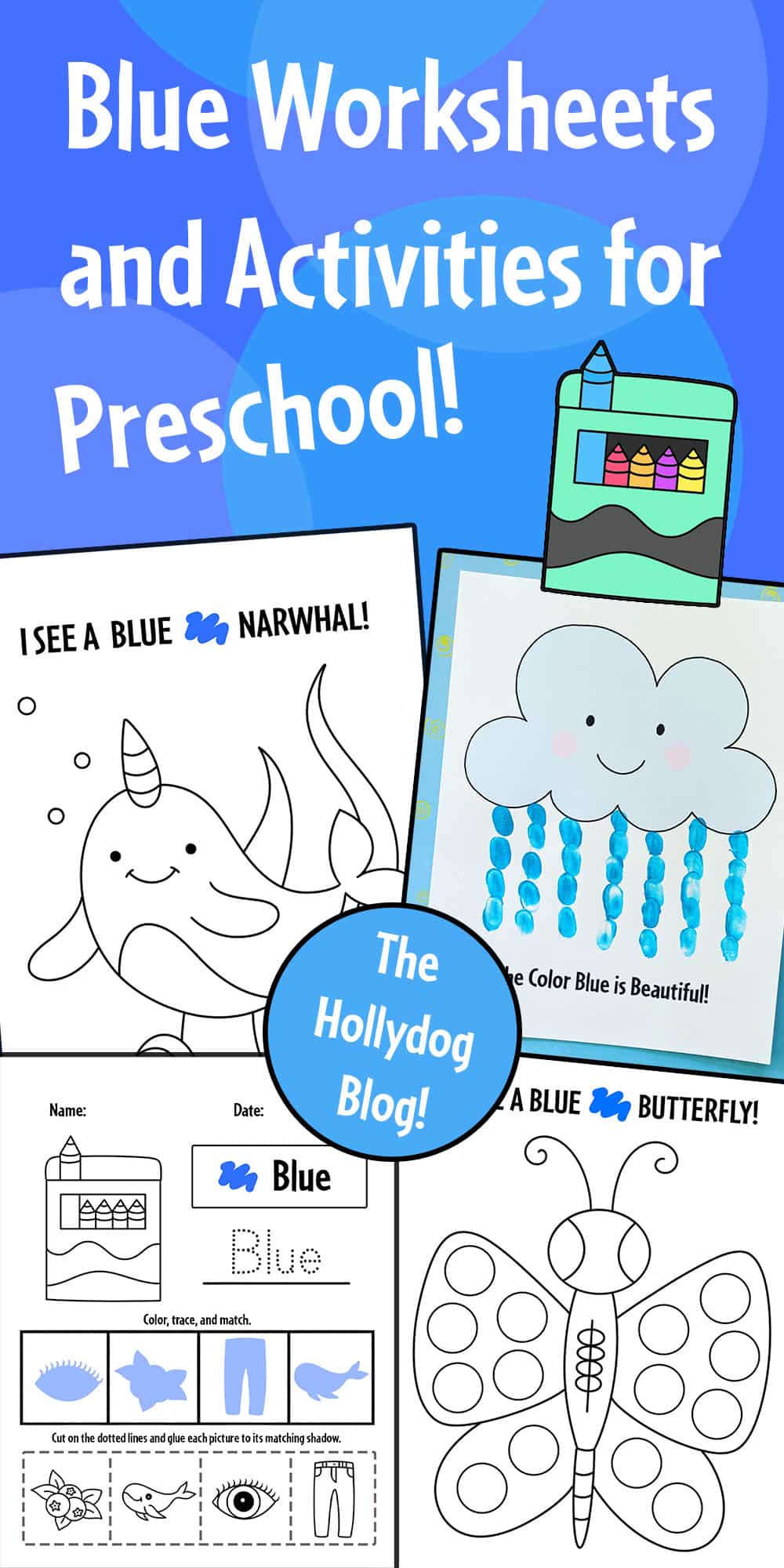 Blue Color Activities and Worksheets for Preschool!