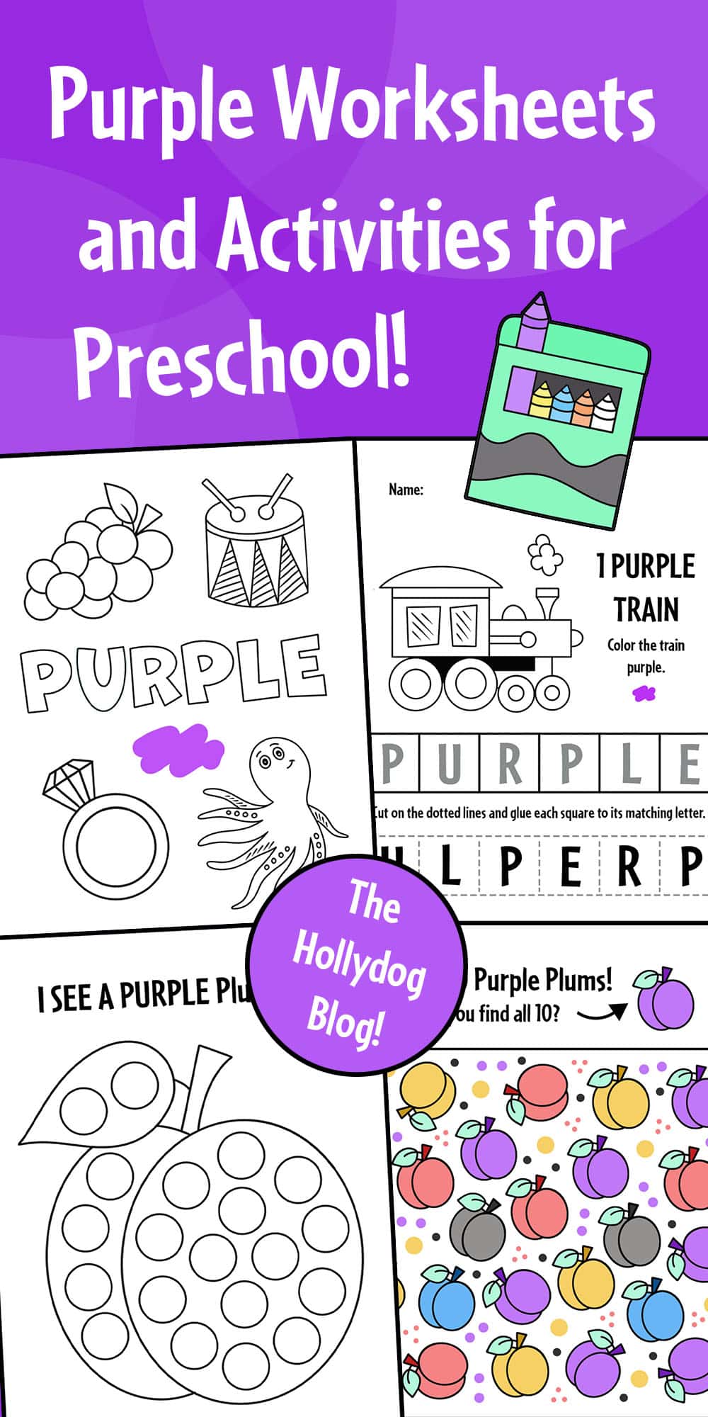 Purple Color Activities and Worksheets for Preschool!