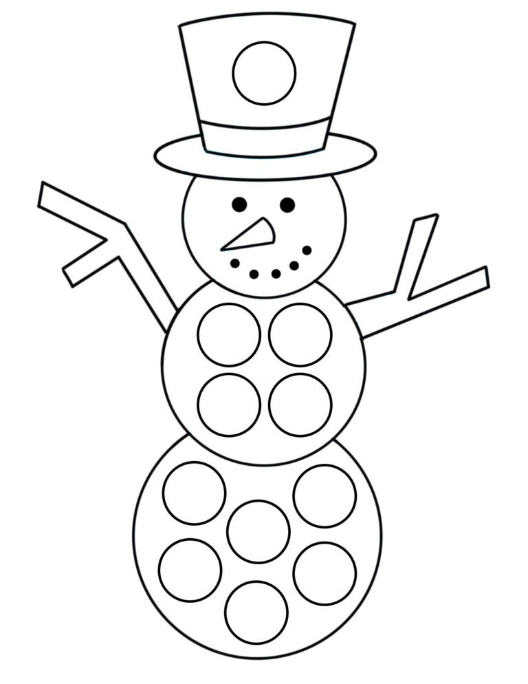 FREE Snowman Worksheets for Preschool! ⋆ The Hollydog Blog