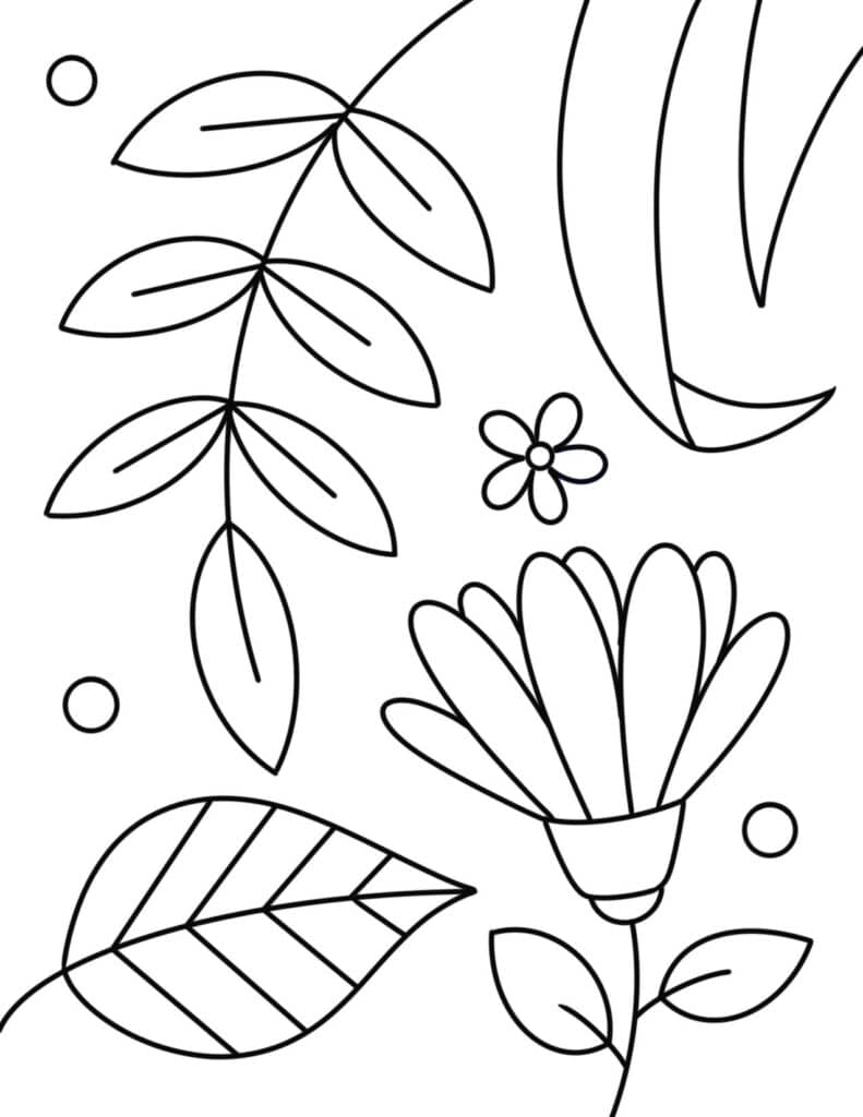 beautiful plants coloring page