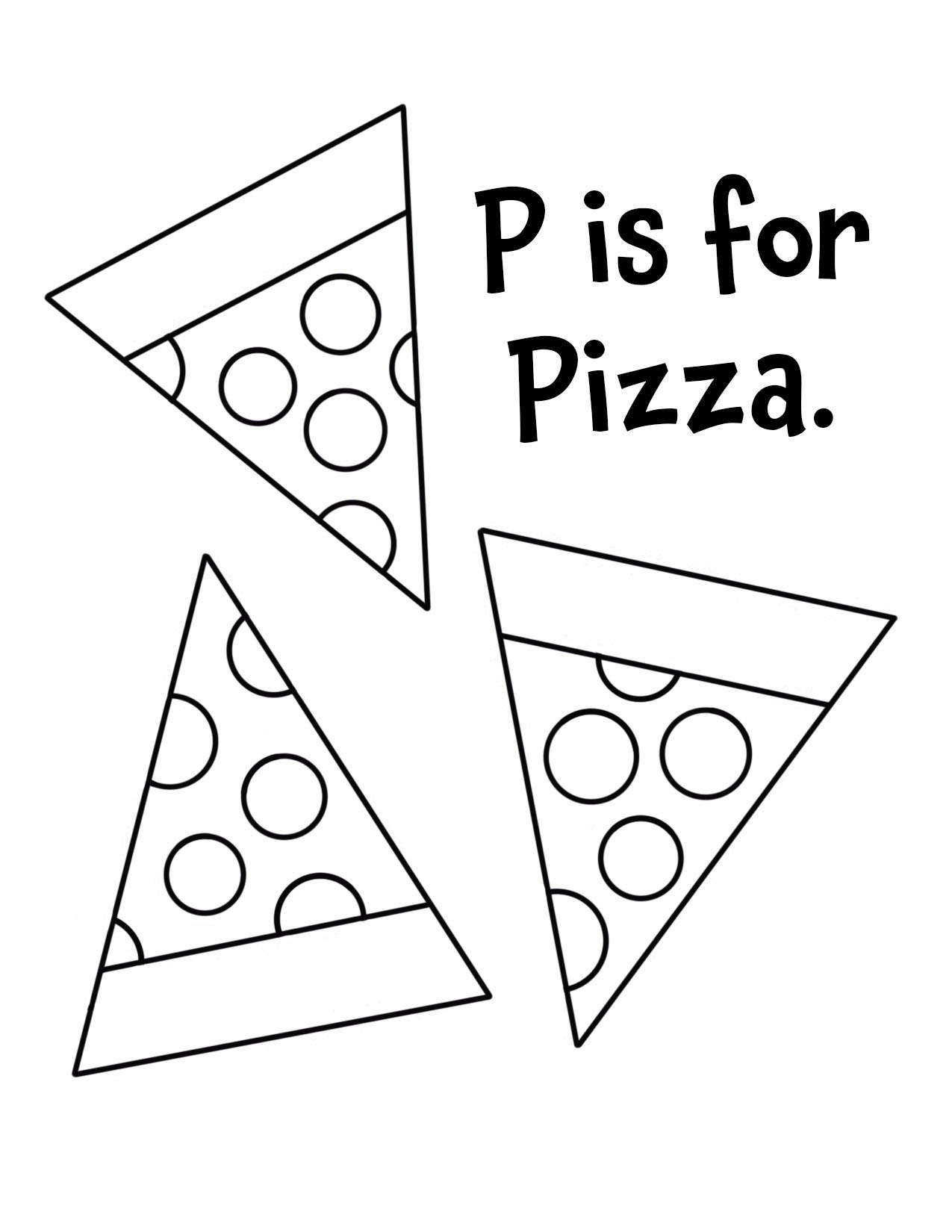 Free Coloring Pages of Pizza! ⋆ The Hollydog Blog