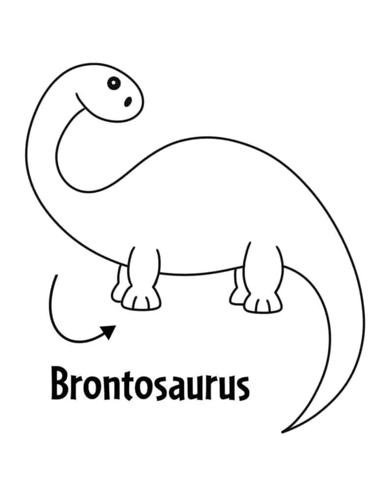 Brontosaurus coloring page