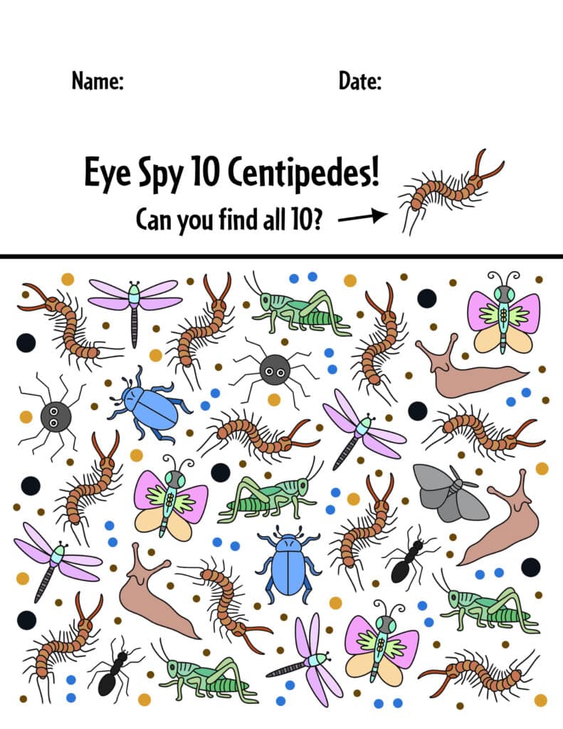 bug i spy worksheet, Free and Fun Bug Activities for Preschool!