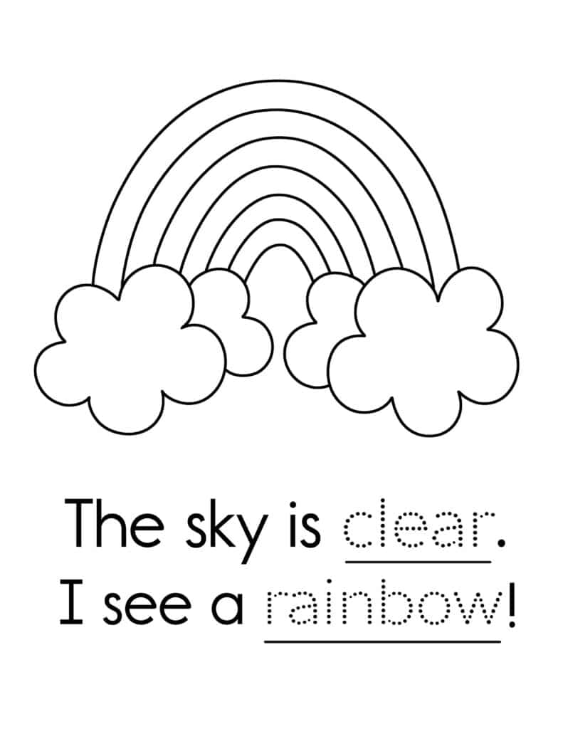 rainbow weather coloring page