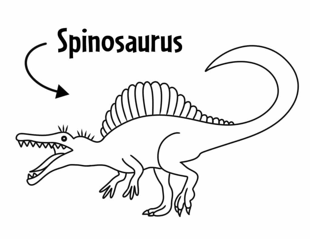 Spinosaurus coloring page, Free Dinosaur Coloring Pages for Kids