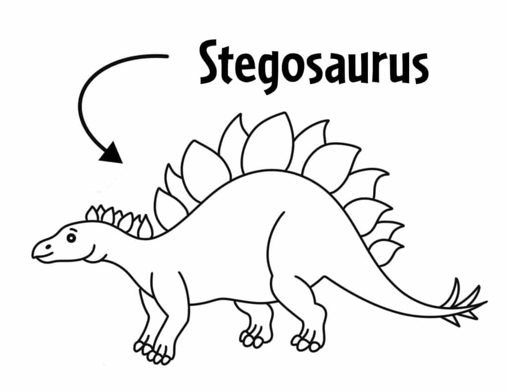 Stegosaurus coloring page, Free Dinosaur Coloring Pages for Kids