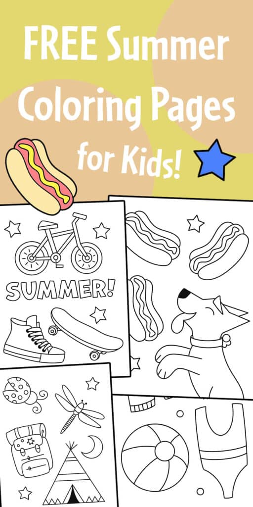 Free Summer Coloring Pages for Kids!
