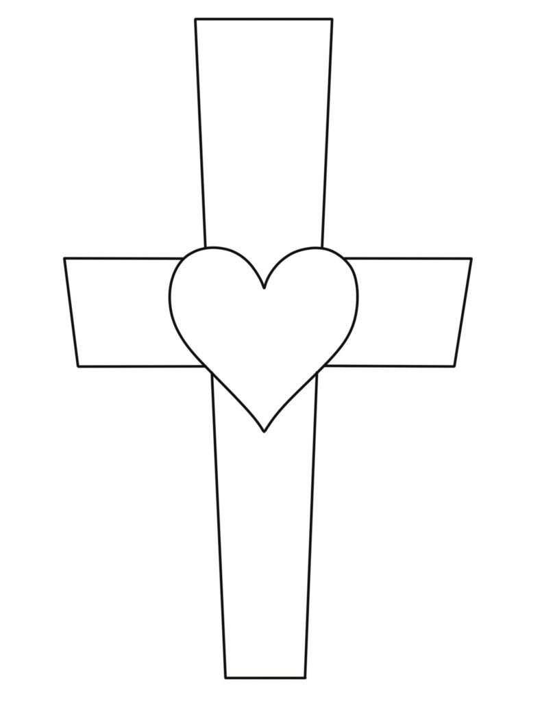 cross coloring page 