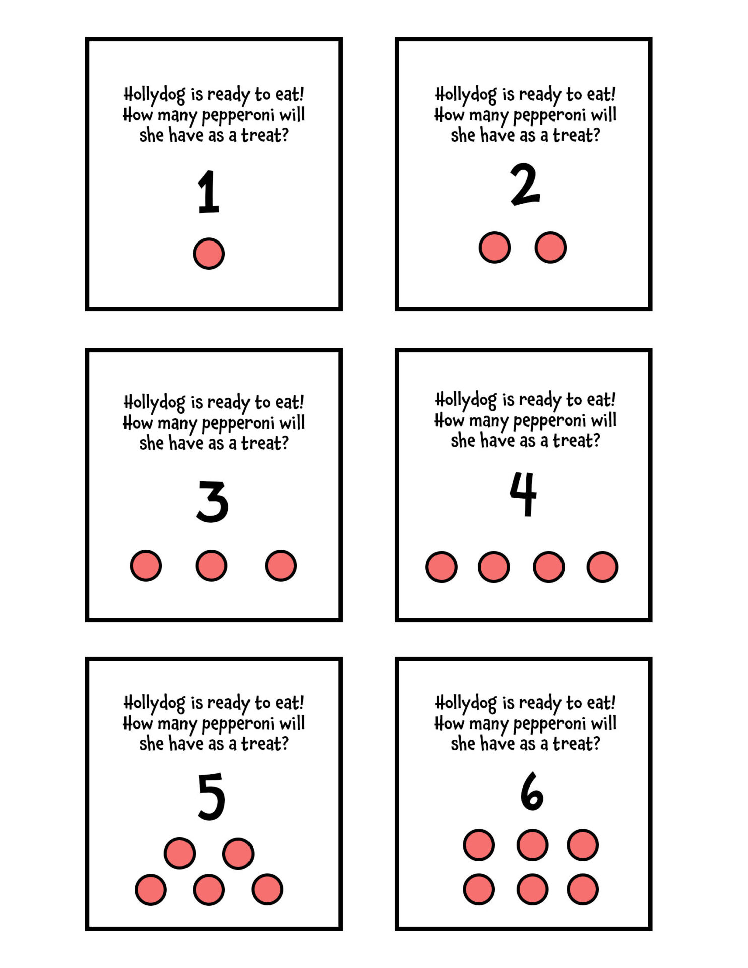 Fun Counting Activity for Preschool: Hungry, Hungry Hollydog ⋆ The ...