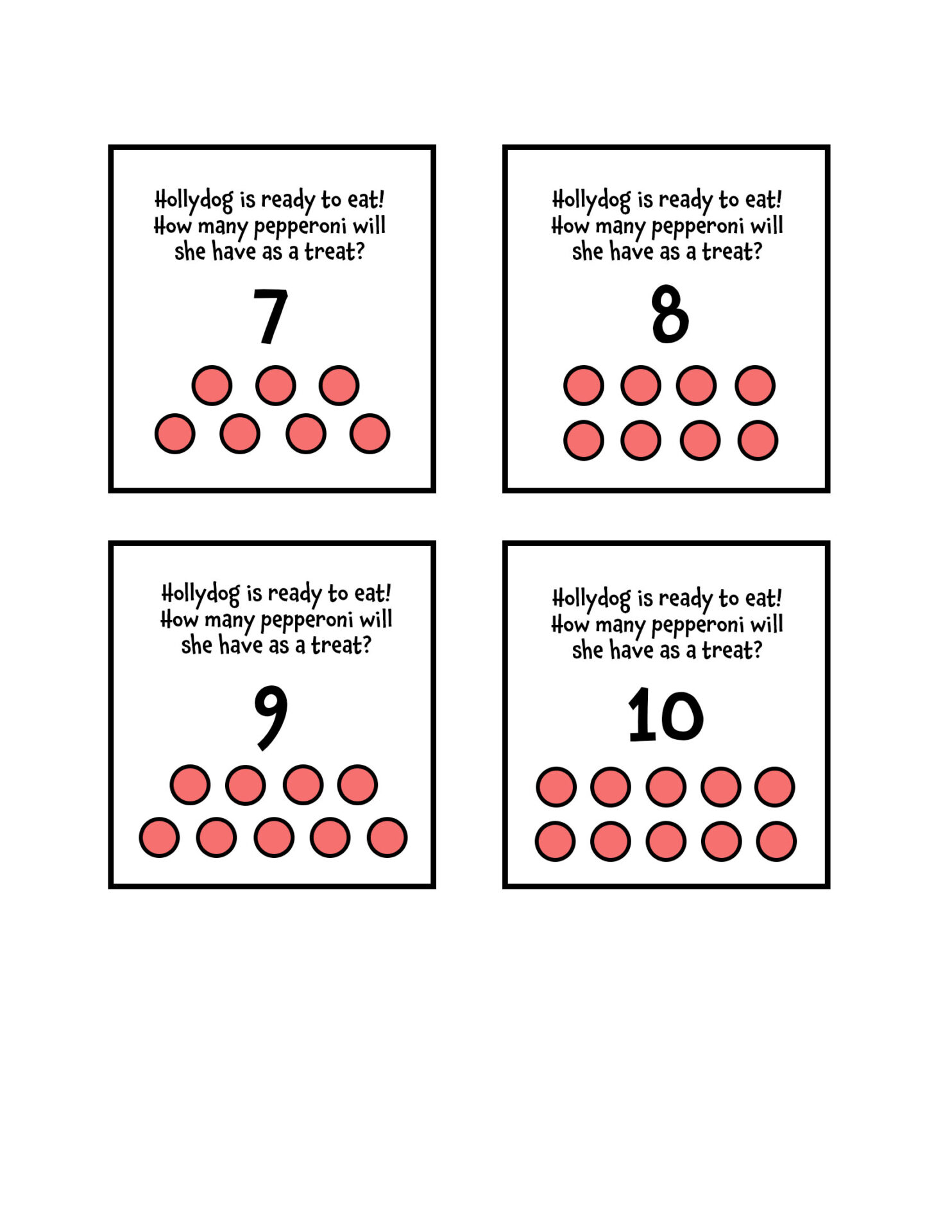 Fun Counting Activity for Preschool: Hungry, Hungry Hollydog ⋆ The ...