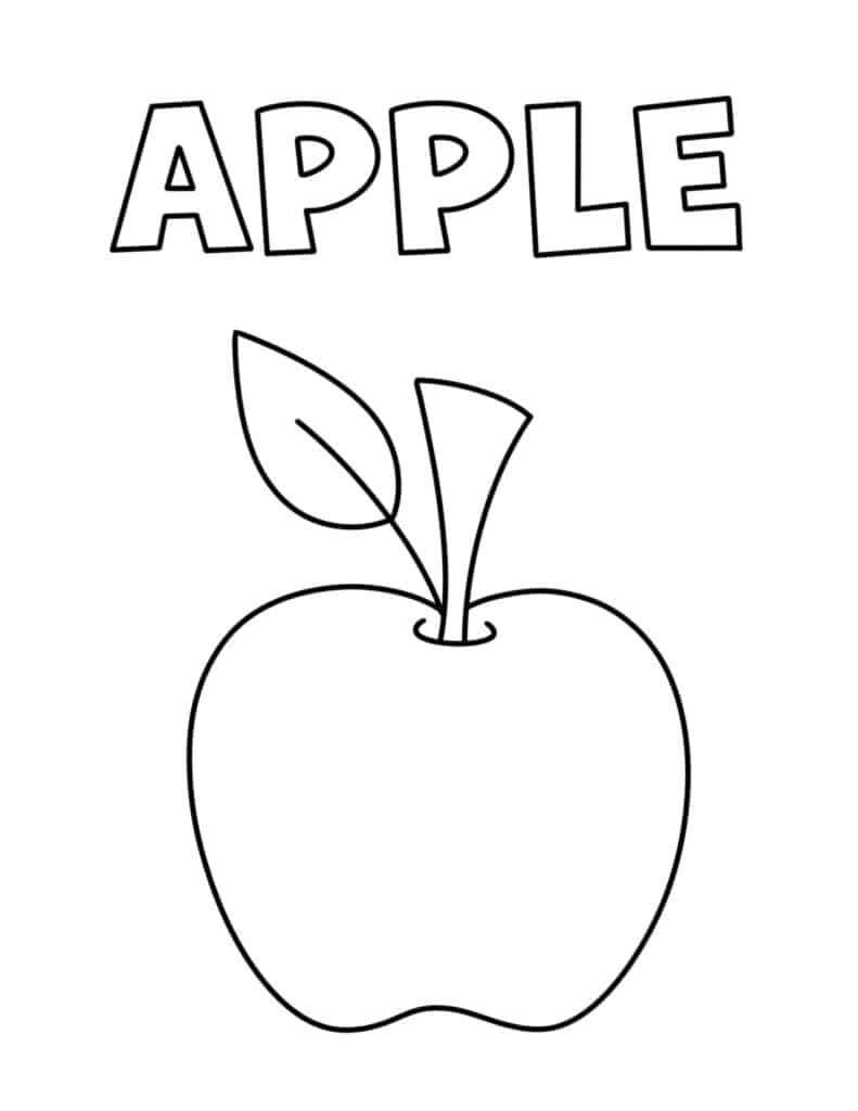 Free Coloring Pages of Apples!