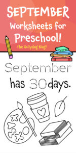FREE September Worksheets for Preschool! ⋆ The Hollydog Blog