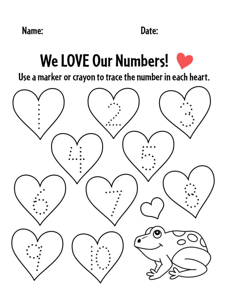 FREE February Worksheets for Preschool! ⋆ The Hollydog Blog