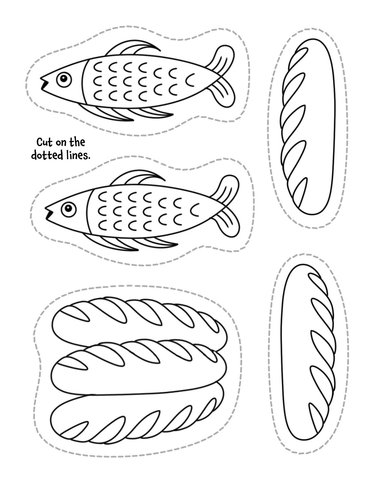 VBS Loaves and Fishes Craft for Preschool (Free Printable Bible — free download