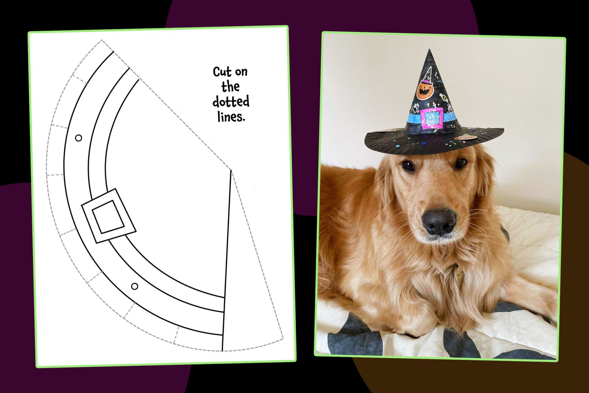 Magical Witch's Hat Craft for Kids! (with free cutouts) ⋆ The Hollydog Blog