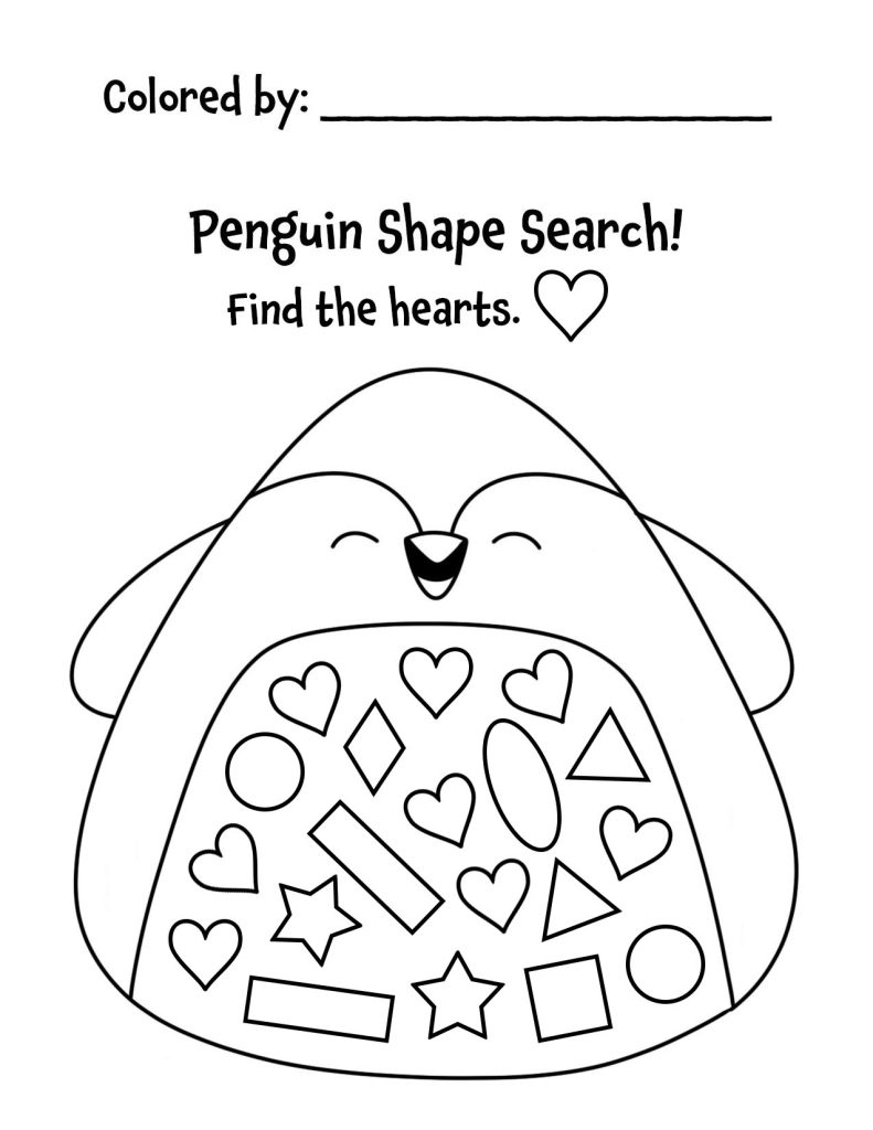 Rectangle Shape Search Printable (Penguin Edition!)