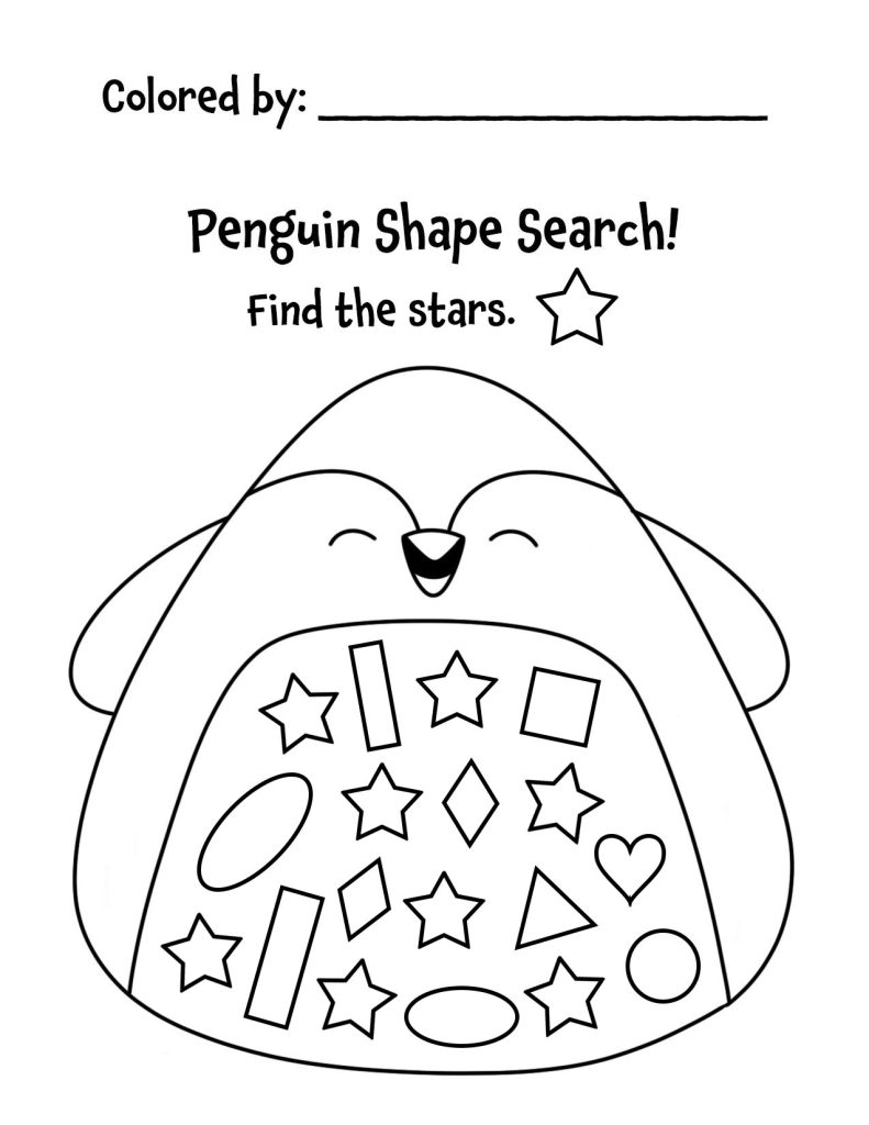 Star Shape Search Printable (Penguin Edition!)