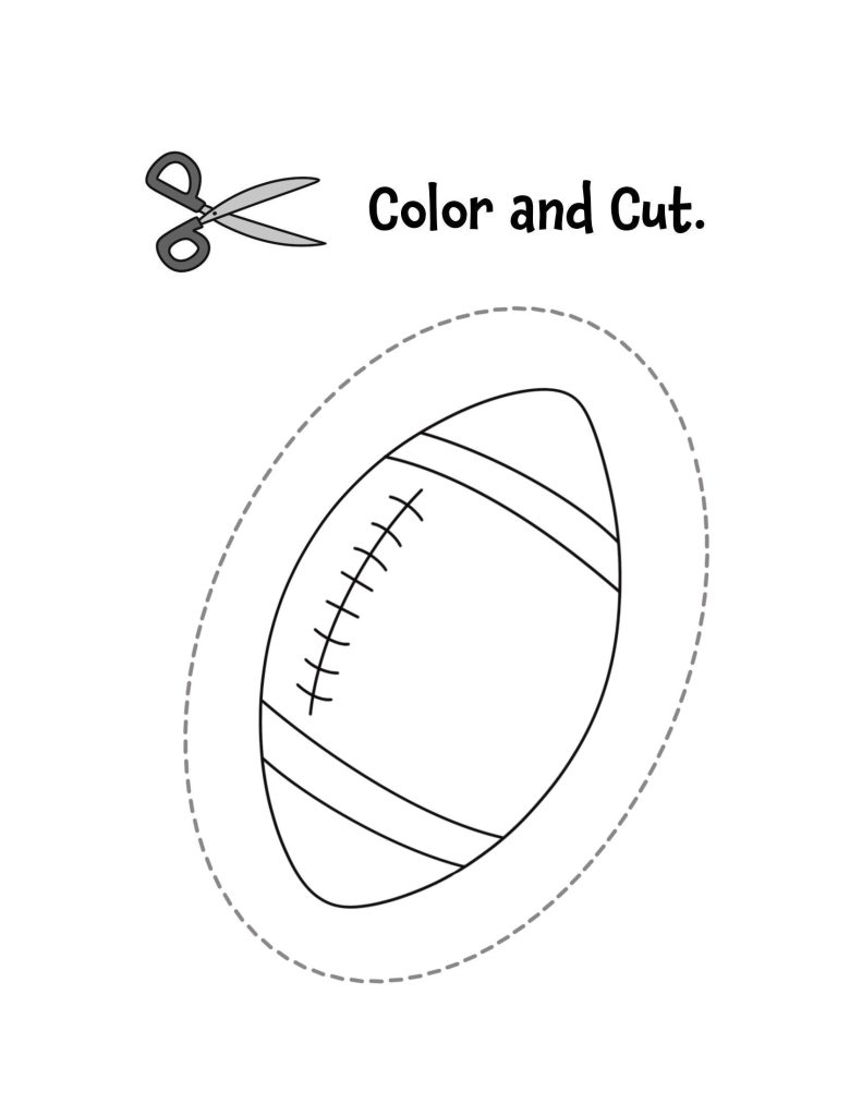 football cutting practice worksheet