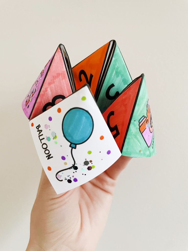 Printable Cootie Catcher for Kids, Happy New Year!