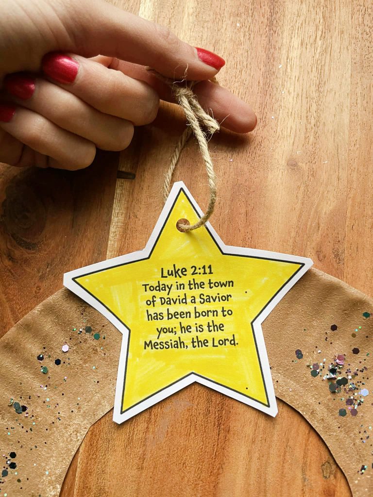 Star Cutout with Bible Verse