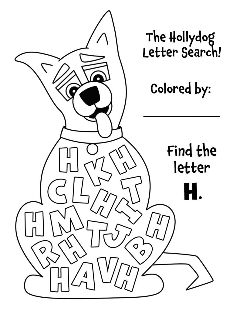 letter search worksheet for preschool letter H
free alphabet letter find printable preschool
Hollydog letter recognition worksheet