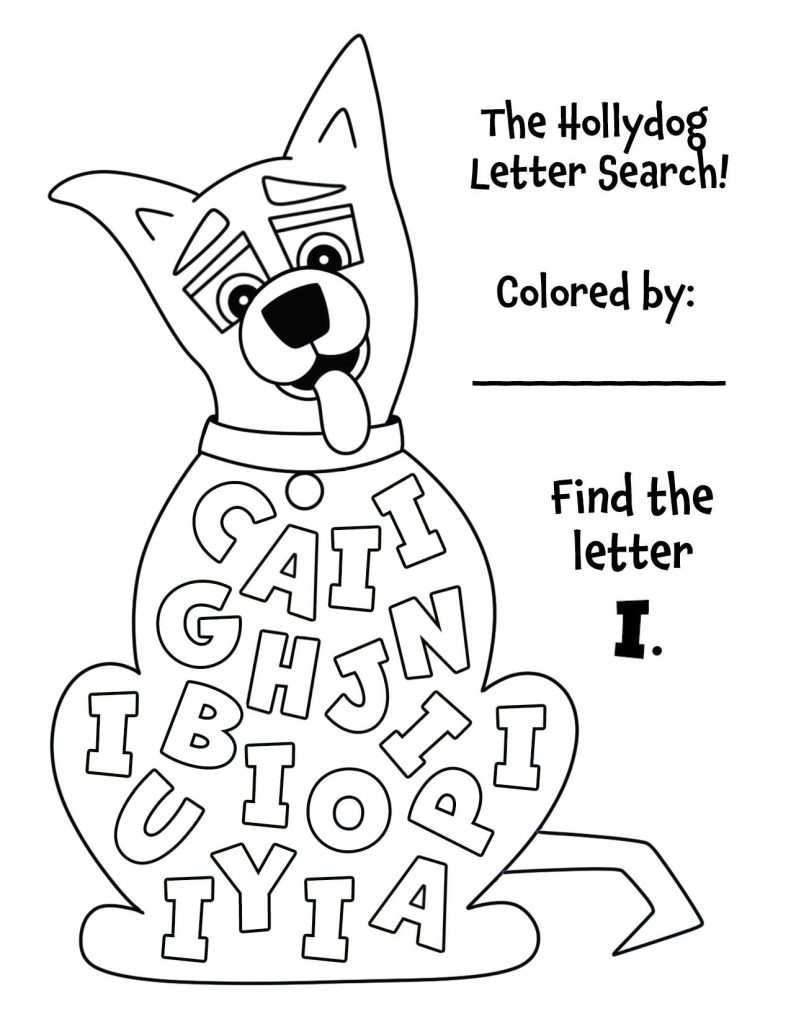 letter search worksheet for preschool letter I
free alphabet letter find printable preschool
Hollydog letter recognition worksheet