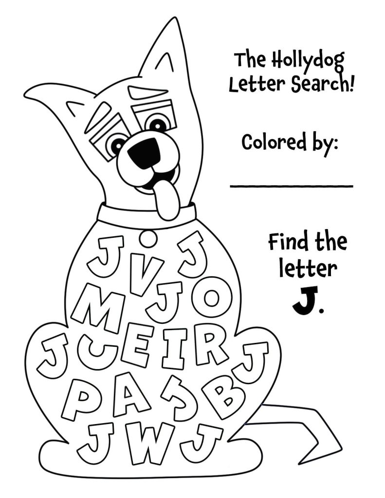 letter search worksheet for preschool letter J
free alphabet letter find printable preschool
Hollydog letter recognition worksheet