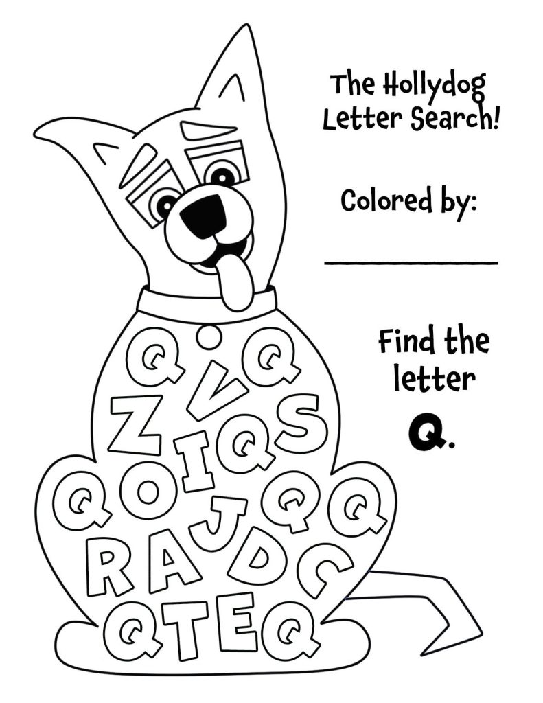 letter search worksheet for preschool letter Q
free alphabet letter find printable preschool
Hollydog letter recognition worksheet