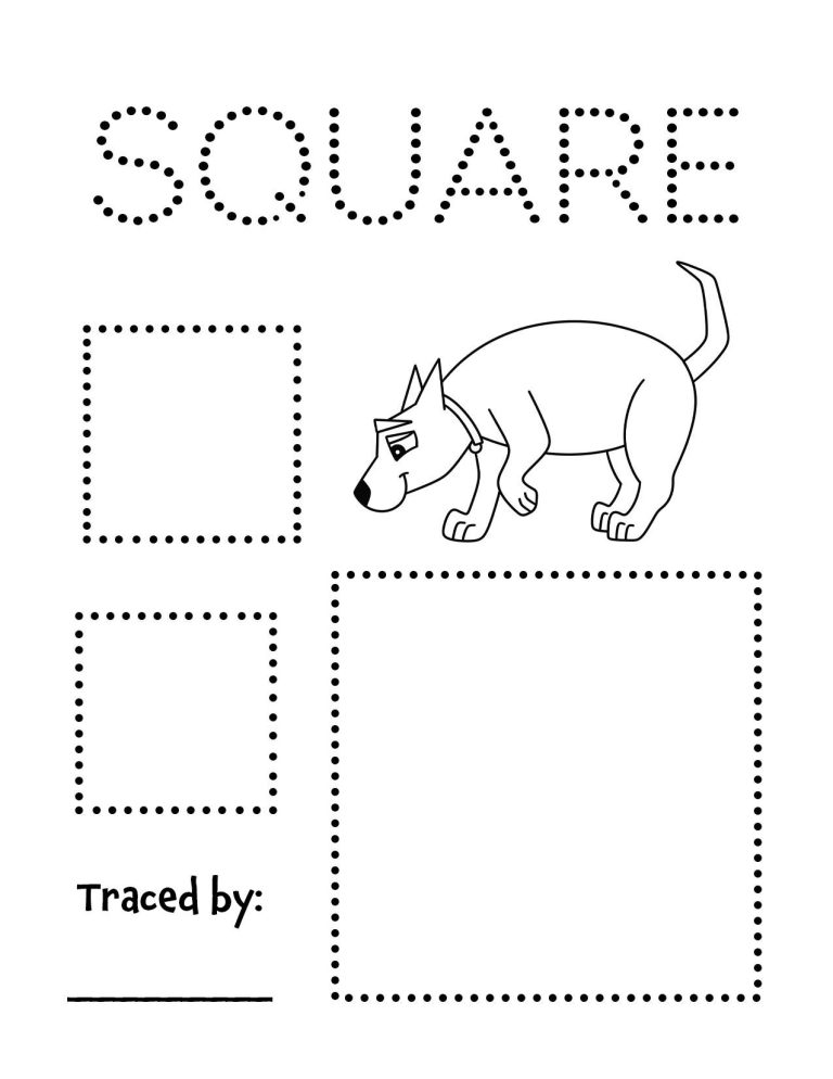 Free Hollydog Shape Tracing Worksheets for Preschool! ⋆ The Hollydog Blog