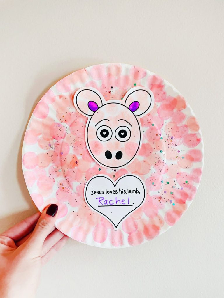 Cute Love Lamb Valentine's Craft for Preschool! Jesus Loves his Sheep!