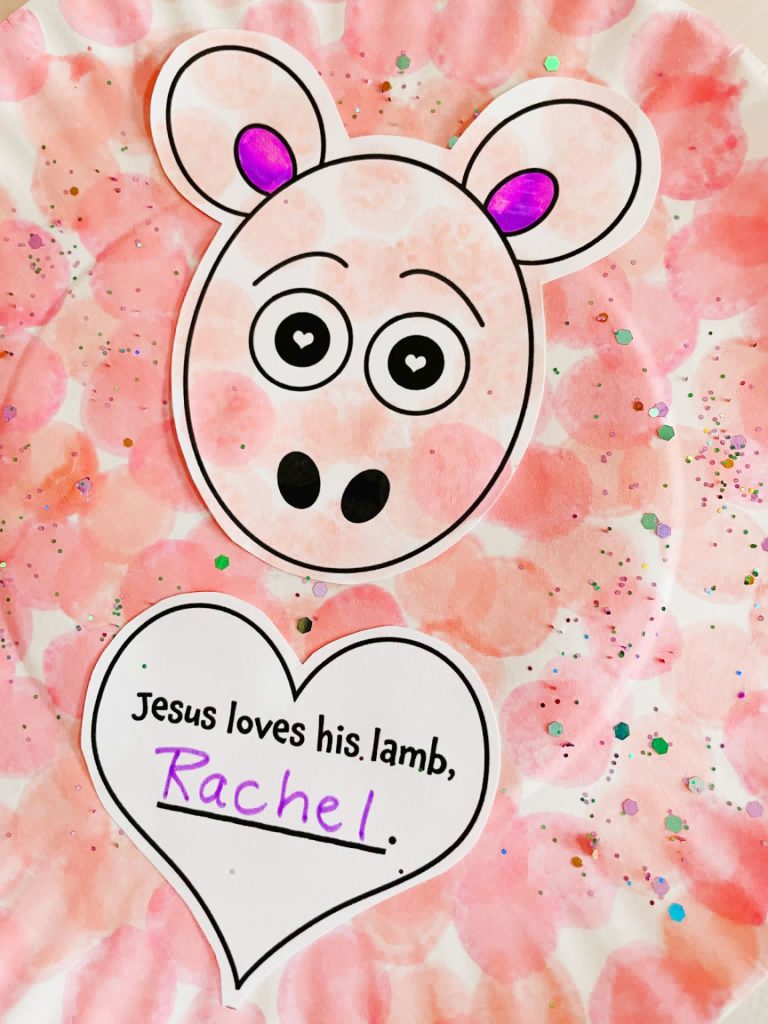 Cute Love Lamb Valentine's Craft for Preschool! Jesus Loves his Sheep!