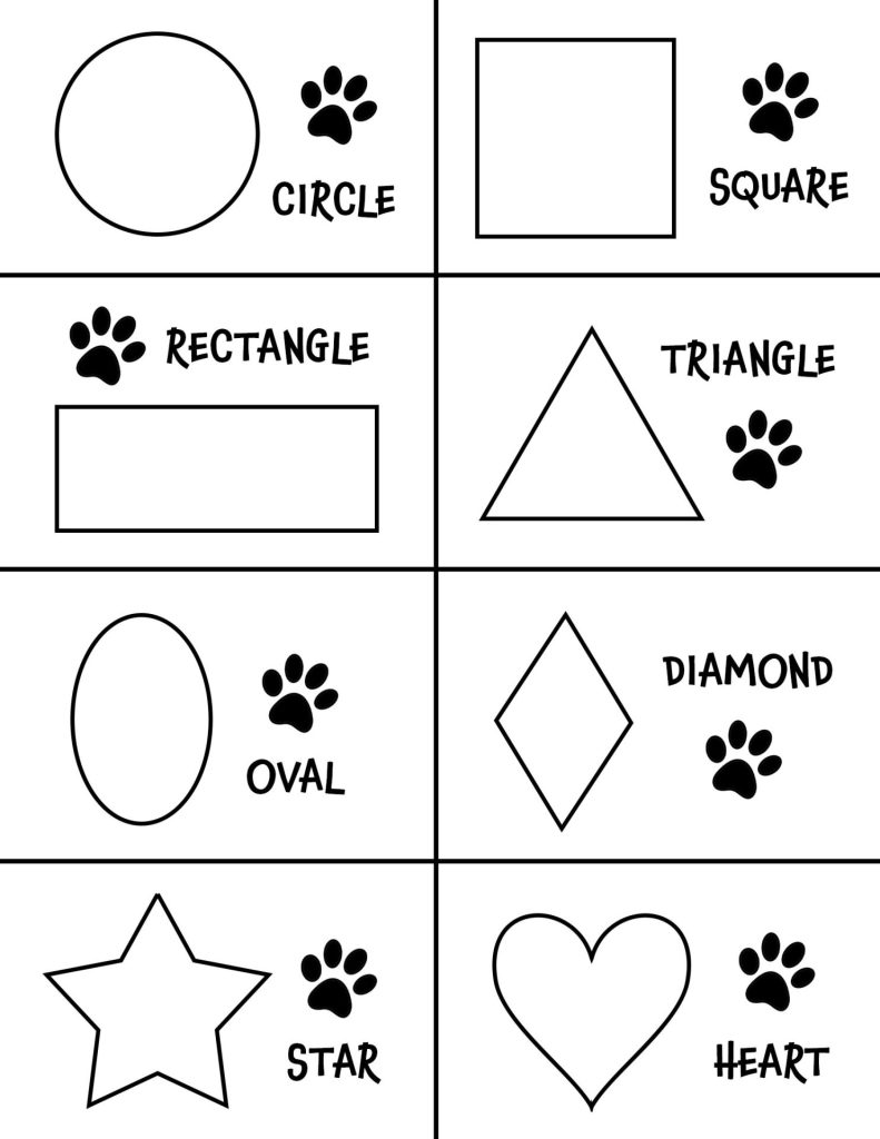 Hollydog Shape Game Cards