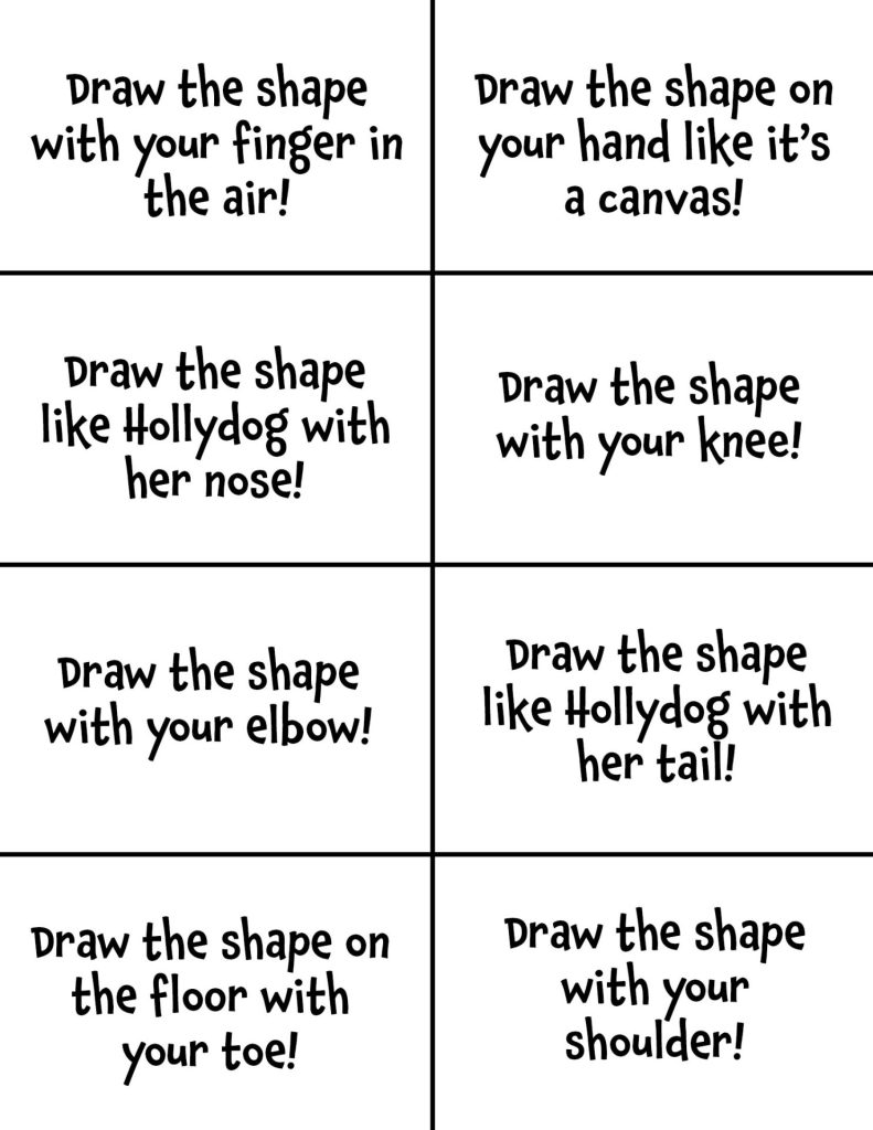 Hollydog Shape Game Cards for Preschool