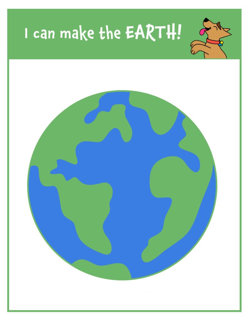 Free Earth Day Playdough Mats for Preschool (Hands-On Fine Motor Fun!) Earth Playdough Mat.
